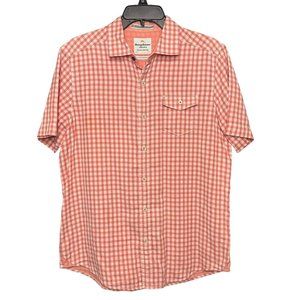 Men's Red Checkered Short Sleeve Shirt